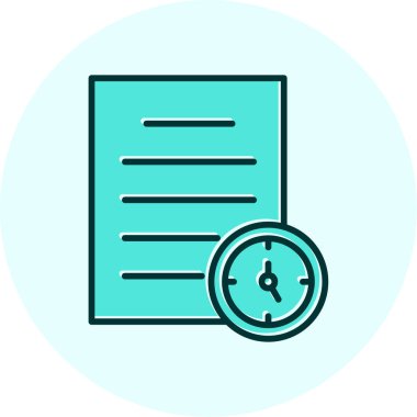 Zamanlama simgesi vektör çizimi alıştırması