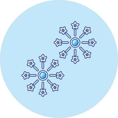 Havai fişek web simgesi, vektör illüstrasyonu 