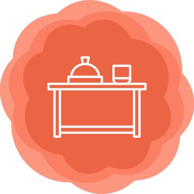 Mutfak ikonu. yemek illüstrasyonu 