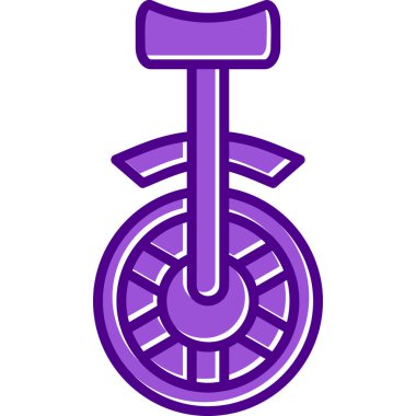 Tek tekerlekli bisiklet. Web simgesi basit illüstrasyon