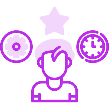 Çoklu görev ağ simgesi, vektör illüstrasyonu 