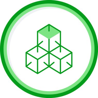 Bir Küp simgesinin vektör illüstrasyonu 