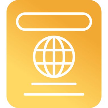 Modern Pasaport Kontrol simgesinin vektör çizimi           