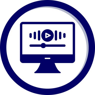 Müzik Video simgesinin vektör illüstrasyonu