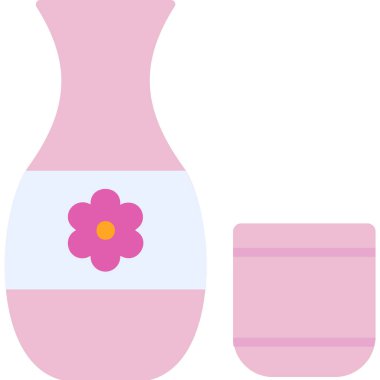 Kavanoz ikon vektör illüstrasyonunda alkol sakesi