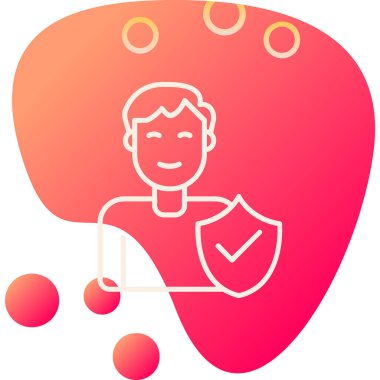 Bir Güven Adamı simgesinin vektör illüstrasyonu  