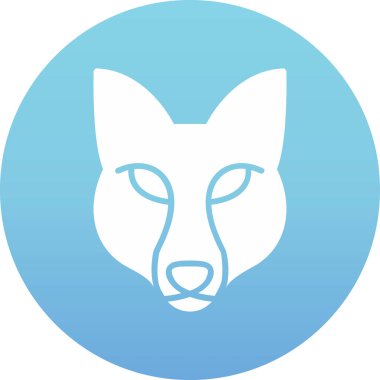 Fox Web simgesi, vektör illüstrasyonu