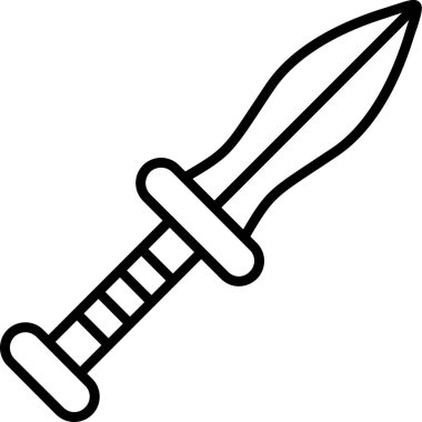 Hançer Simgesi Basit Vektör İllüstrasyonu