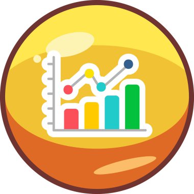 bar çizelgesi simgesi, vektör illüstrasyonu 