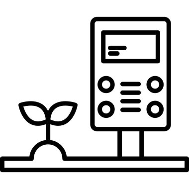 Termostat simgesi, vektör illüstrasyonu basit tasarım