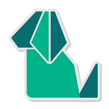 köpek simgesi tasarımı, vektör illüstrasyonu 