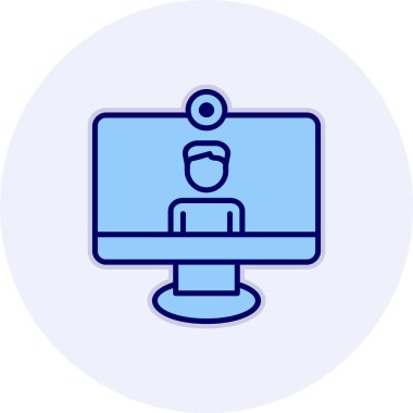 Video Arama simgesi, düz tasarım