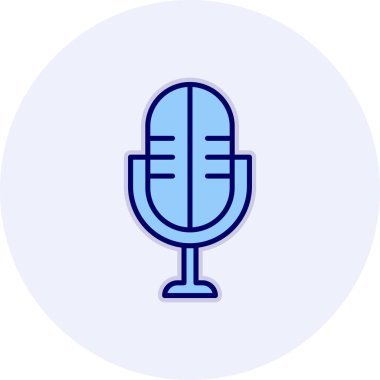 mikrofon simgesi vektör illüstrasyonu 