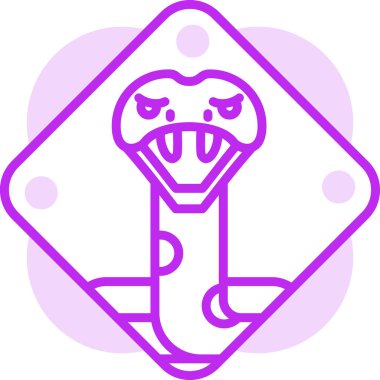 Yılan. Web simgesi basit illüstrasyon