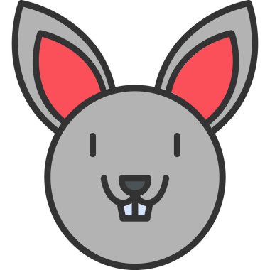 Tavşan. Web simgesi basit illüstrasyon 