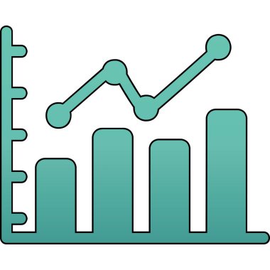 bar çizelgesi simgesi, vektör illüstrasyonu 