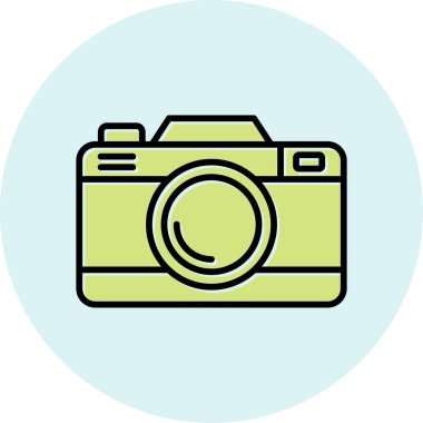 Kamera. Web simgesi basit illüstrasyon 