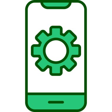 akıllı telefon ayarlama web simgesi vektör çizimi 