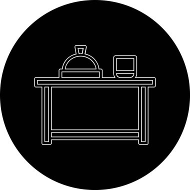 Mutfak ikonu. yemek illüstrasyonu 