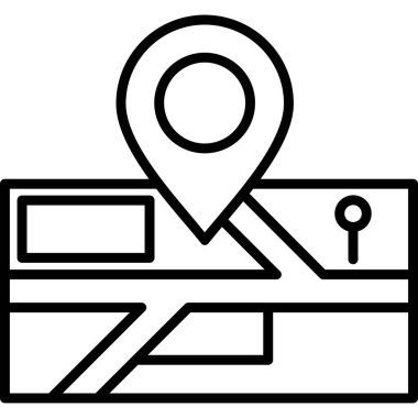 Konumu simgesi basit vektör çizim