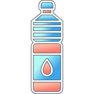 Su şişesi. Web simgesi basit illüstrasyon