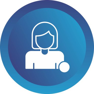 Kadın. Web simgesi basit tasarım 