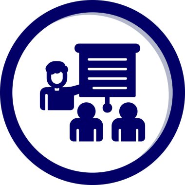 izleyici sunum simgesi vektör illüstrasyonu