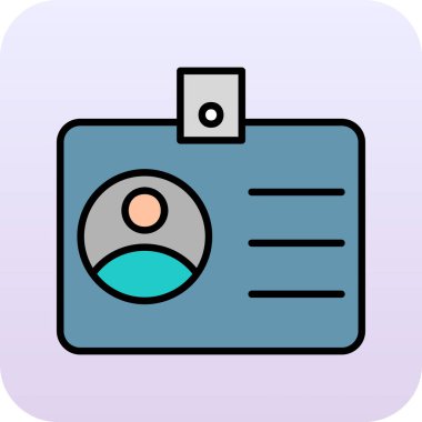 sürücü belgesi simgesi, vektör illüstrasyonu basit tasarım