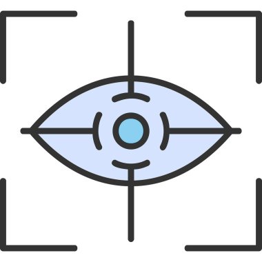 Göz. Web simgesi basit illüstrasyon