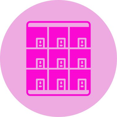 Dolap simgesi, vektör illüstrasyonu basit tasarım