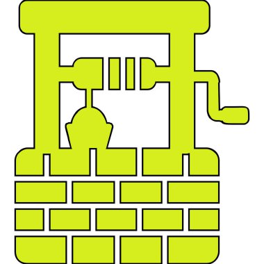su kuyusu ikonu vektör illüstrasyonu