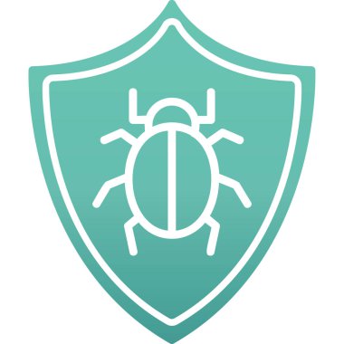 Antivirüs web simgesi, vektör çizimi