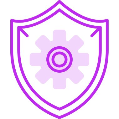 vites işaretli kalkan, vektör çizimi basit tasarım