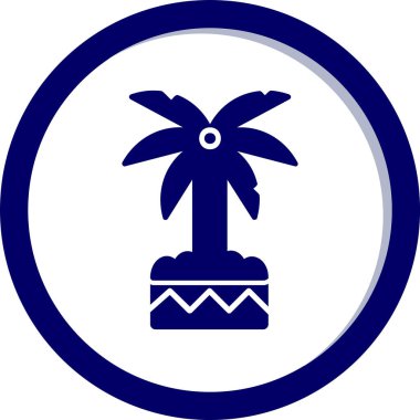 Palmiye ağacı simgesi. vektör illüstrasyonu 