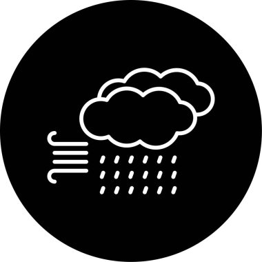 Storm Web simgesi, vektör illüstrasyonu 