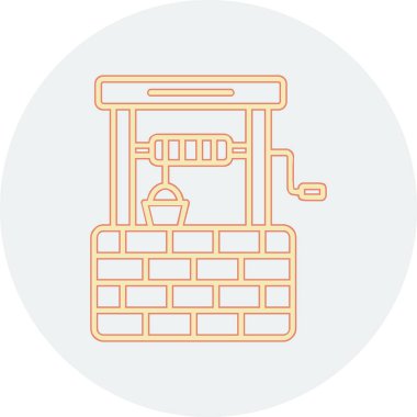 su kuyusu ikonu vektör illüstrasyonu