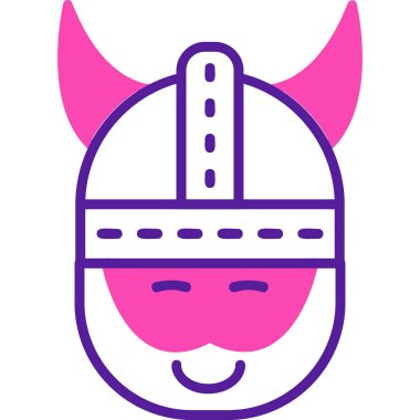 Viking simgesi, vektör illüstrasyonu basit tasarım