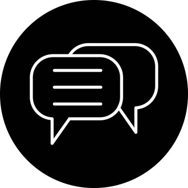 Sohbet simgesi vektör illüstrasyonu 