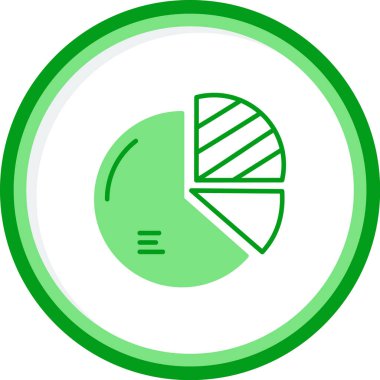 Pasta çizelgesi simgesi, vektör illüstrasyonu 