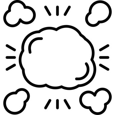 Bulutlar. Web simgesi basit illüstrasyon