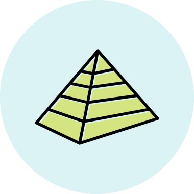 Piramit ağ simgesi vektör illüstrasyonu