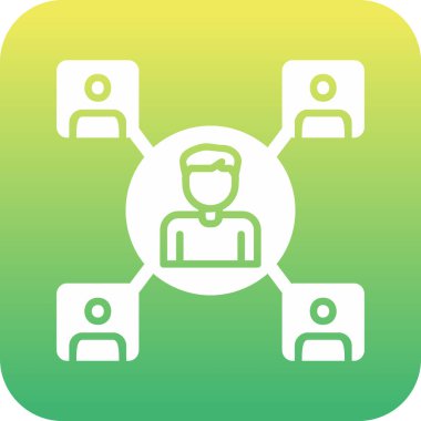 personel dış kaynak simgesi, vektör illüstrasyonu basit tasarım