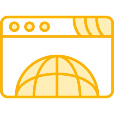 tarayıcı web simgesi, vektör illüstrasyonu