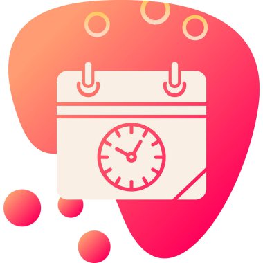 Zamanlama simgesi, vektör illüstrasyonu