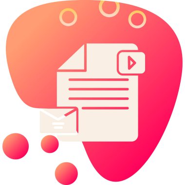 belge simgesi, vektör illüstrasyonu basit tasarım