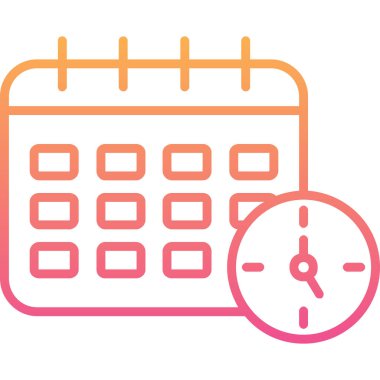 Zamanlama simgesi, vektör illüstrasyonu