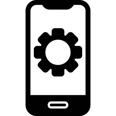 akıllı telefon ayarlama web simgesi vektör çizimi 
