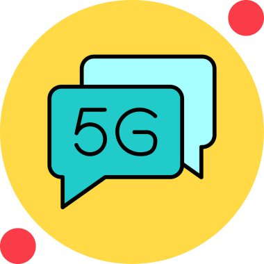 5g konuşma simgesi vektör illüstrasyonu