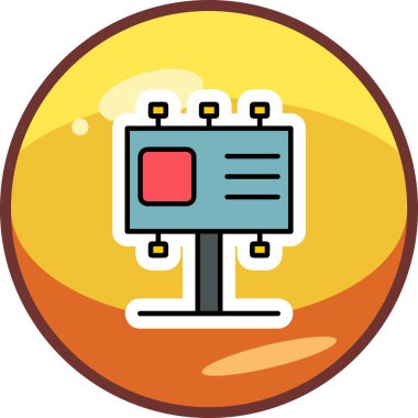 Billboard web simgesi, vektör çizim 