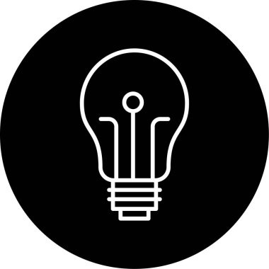 ampul simgesi, vektör illüstrasyonu